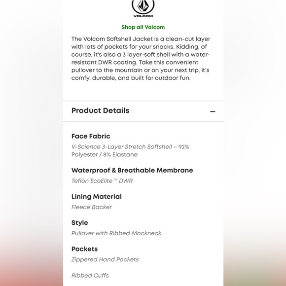 Volcom Softshell Jacket - Picture 7 of 8